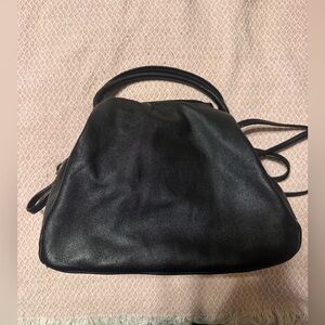 HOBO Darling Classic Black Leather Satchel Bag